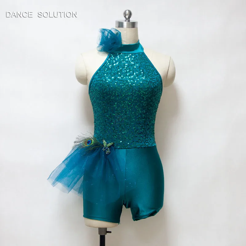

Dance Favourite Child and Adult Halter Neck Jazz, Hip Hop & Tap Dance Wear Boy Short Sequin Costumes 16030A
