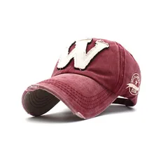 Хлопчатобумажные вышитые буквы W Бейсболка Snapback кепки s Bone casquette шляпа состаренная одежда шапка для мужчин уникальные кепки