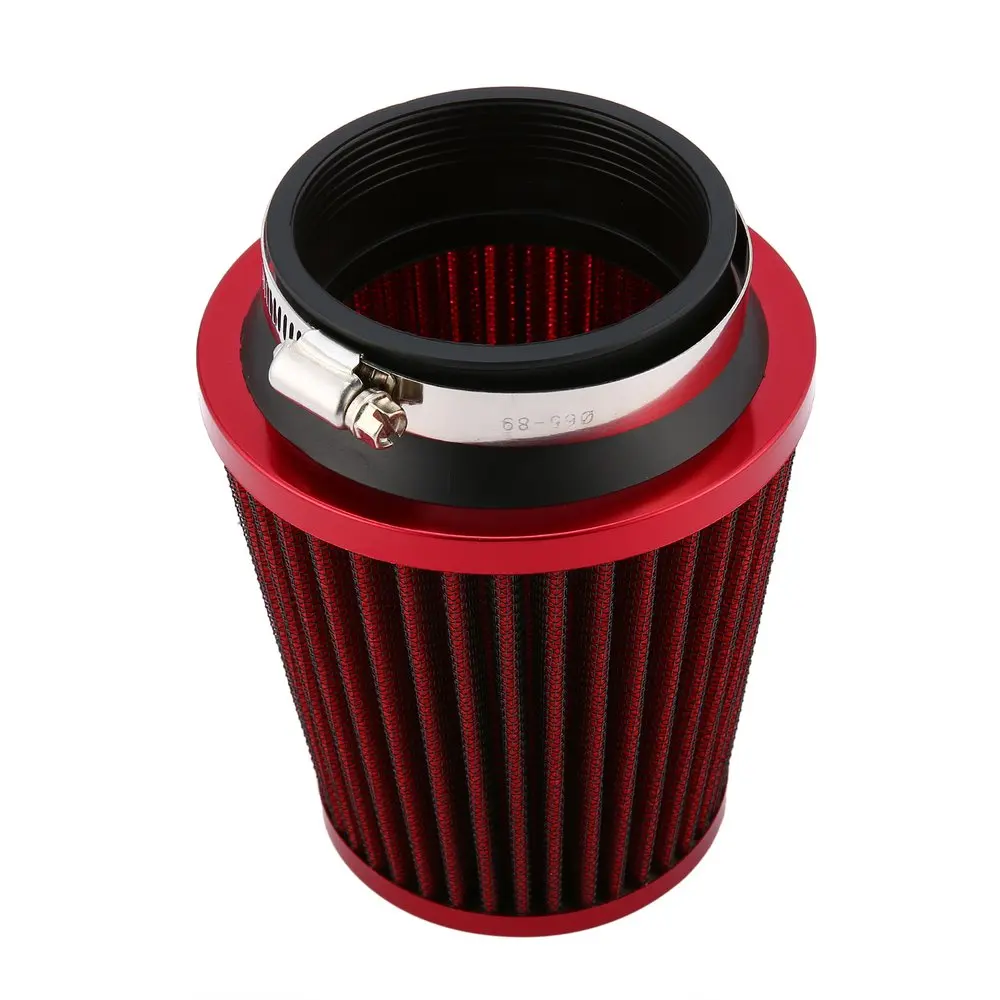 Filtro de aire de filtro de carbón de coche Universal de alta calidad, filtro de entrada de aire automático, filtro de aire de embudo, Venta caliente reutilizable