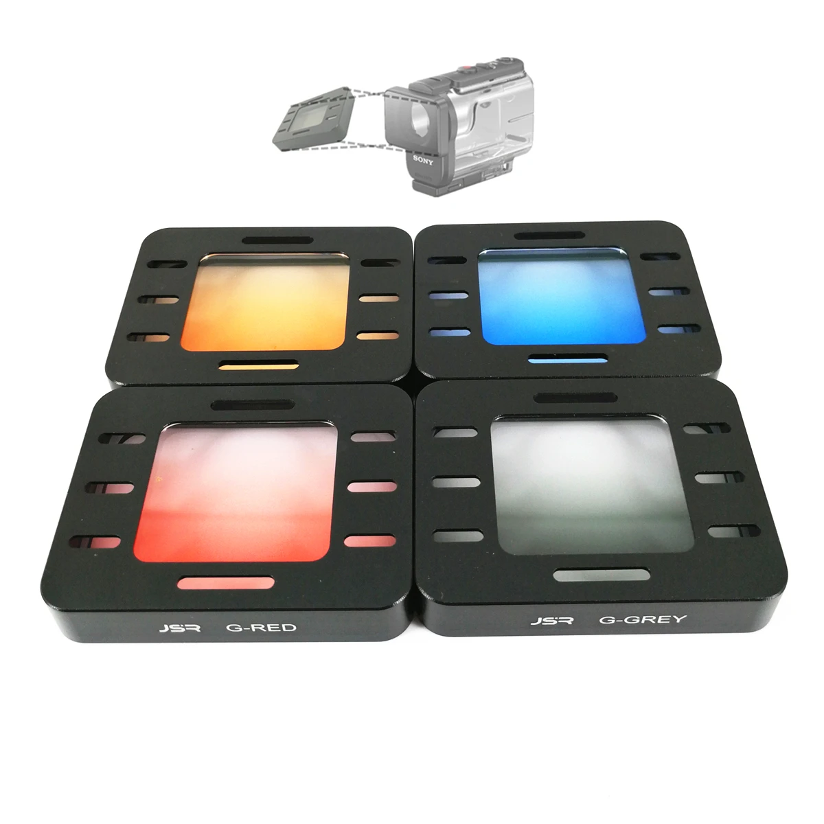 

Graduated Blue Gray Red Orange Filter Cover for Sony MPK-UWH1 HDR-AS50 HDR AS50R AS50 AS300 AS300R FDR X3000R Gradient Gradual