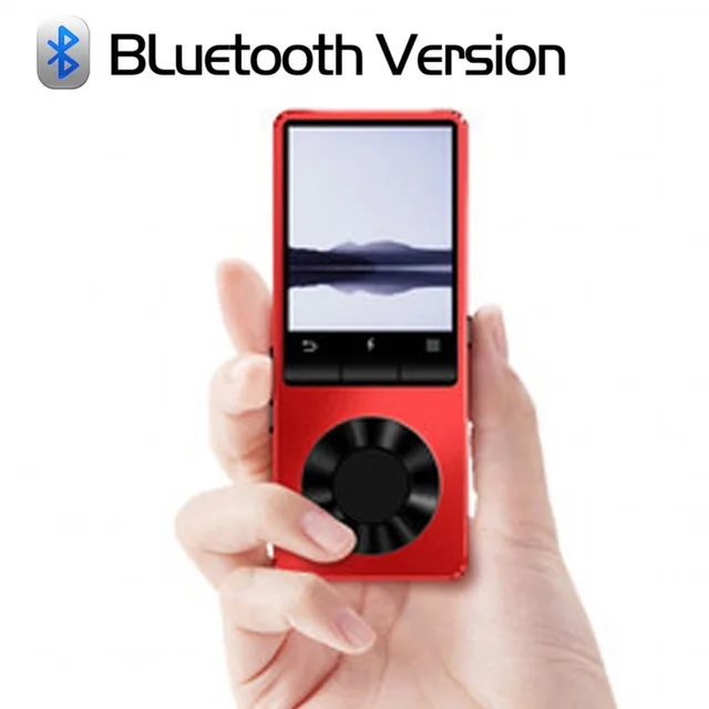 Металлический MP3-плеер Bluetooth 4,2 портативный аудио 4G 8GB музыкальный плеер без потерь со встроенным динамиком fm-радио, рекордер, электронная книга, часы - Цвет: Red With Bluetooth