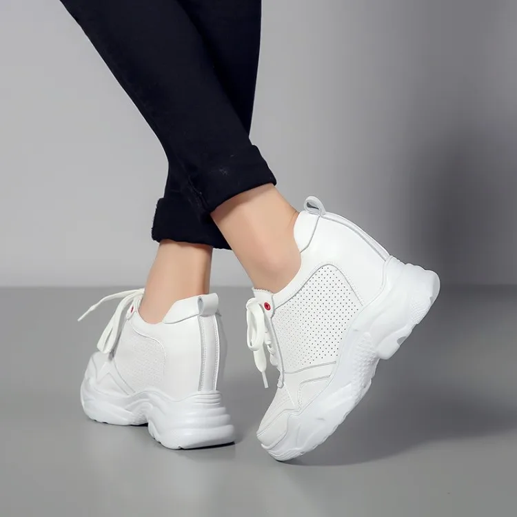 Женские кроссовки на танкетке водонепроницаемые повседневные платформе с