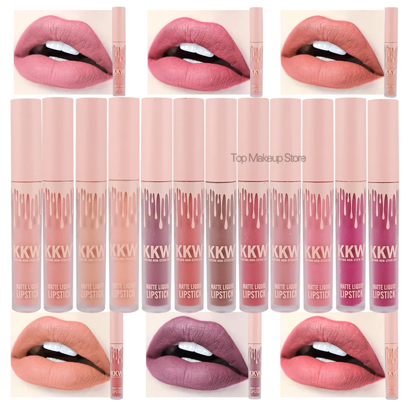 

Lip Gloss Matte Lip Tint Korean Matte Liquid Lipstick Beauty Cosmetics Red Nude Color Lipgloss Batom Kit Liquido Lip Stain Set