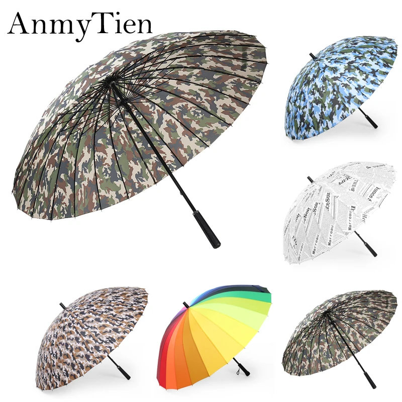 

Golf Umbrella Large Rainbow Windproof Male Female Guarda Chuva Strong Waterproof Men Woman Rain Big Umbrella Pattern Rain Gear