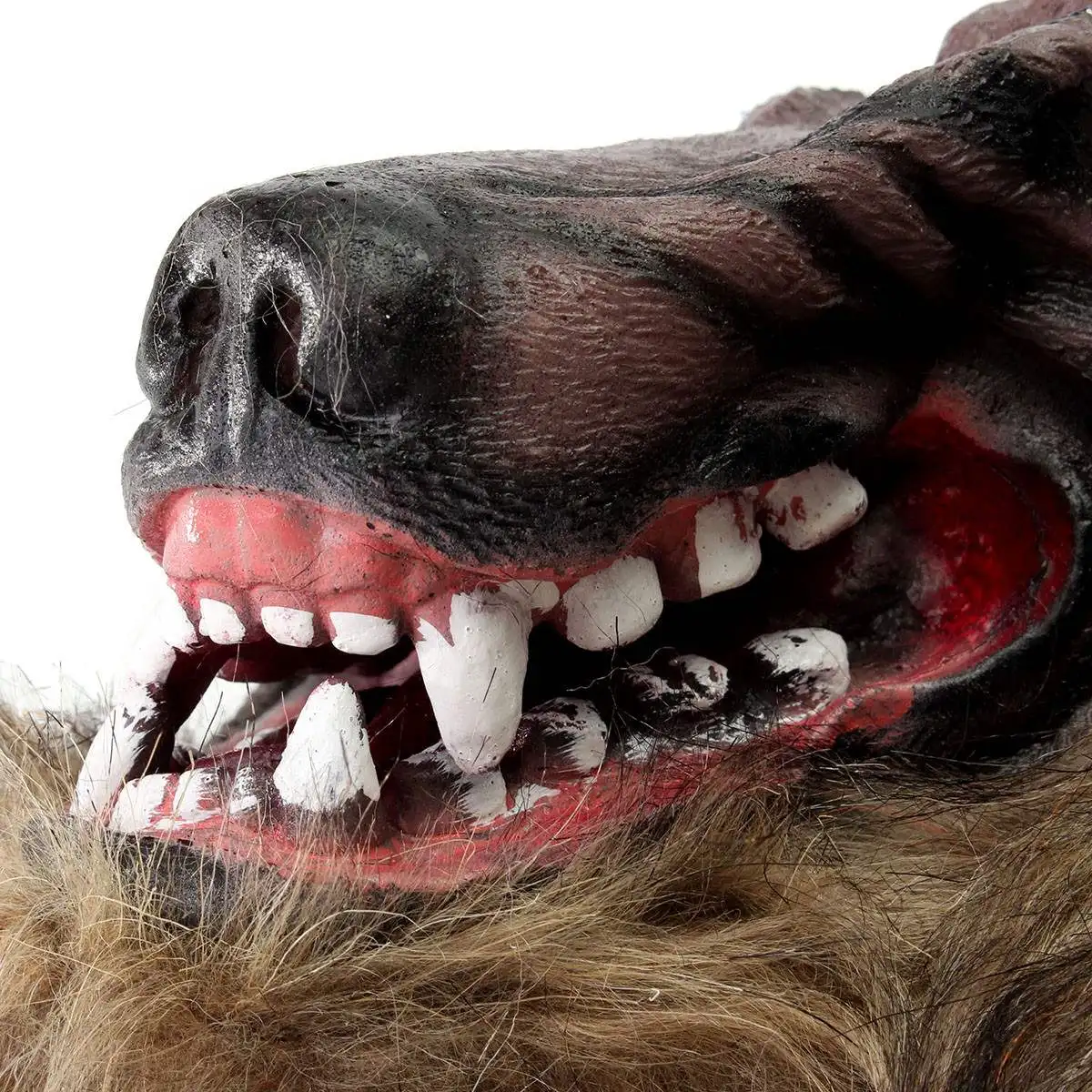 Creepy Full Face Wolf Latex Mask and Wolf Claws Theater Prank Prop Crazy Masks Halloween Costume Wolf Gloves