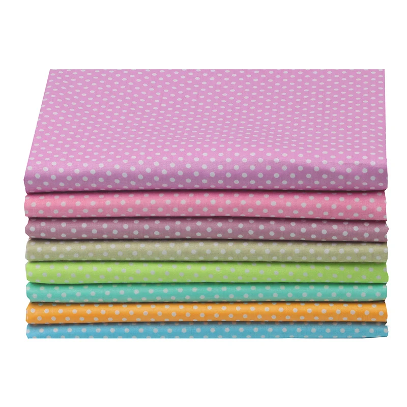 8 шт из полиэстера в горошек саржевая набивная хлопок Ткань для шитья квилтинга Pctchwork DIY авторское постельное белье ткань 40x50 см