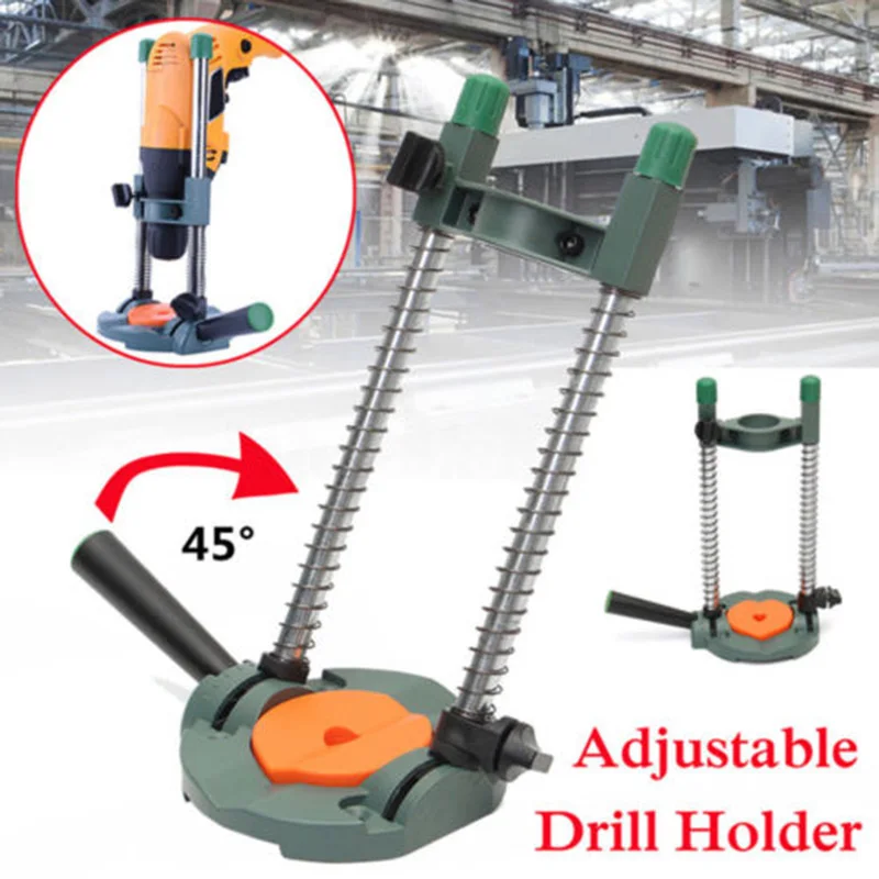 

Useful Adjustable Angle Electric Drill Holder Guide Stand Positioning Bracket US