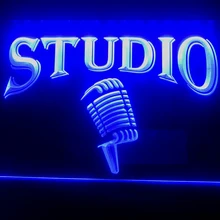 I587 студийный на воздухе микрофон бар светодиодный неоновый светильник знак