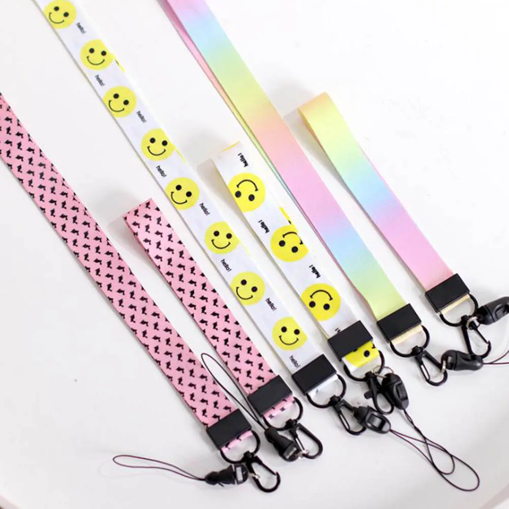 

Cute Pattern DIY Ribbon Band Keychain For Women Bag Car Keyring Charms Short and Long Ribbons For Phone Case Wallet Key Chain