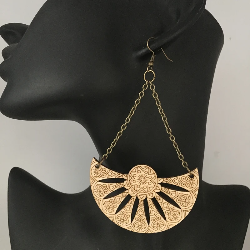 

Free Shipping! 5pairs/lot Unfinished Geometric Drop Wooden Earrings