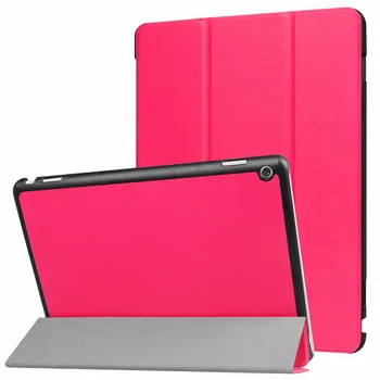 

10pcs/lot Custer Texture Leather Case with Three-folding Holder For Huawei MediaPad M3 Lite 10 inch M310