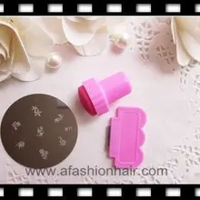 5 шт. DIY Дизайн ногтей тиснения Таблички Комплект Ассорти Таблички штамп Скребки Нержавеющая сталь Mix шаблона