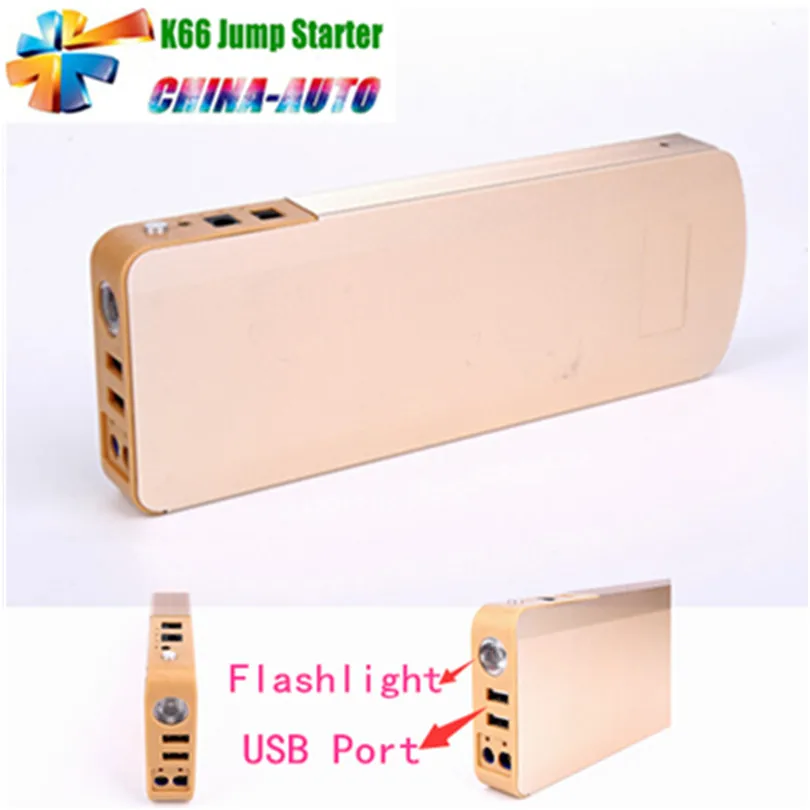 

A++ Quality K66 High Capacity Car Jump Starter Mini Power Bank 18000mah Car Jump Starter Emergency Kit Gold