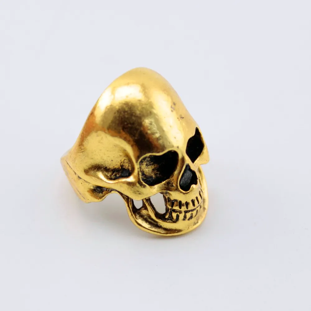 12 штук кольцо оптом из сплава разного размера Мужские t череп скелета в стиле панк кольцо мужские модные ювелирные изделия
