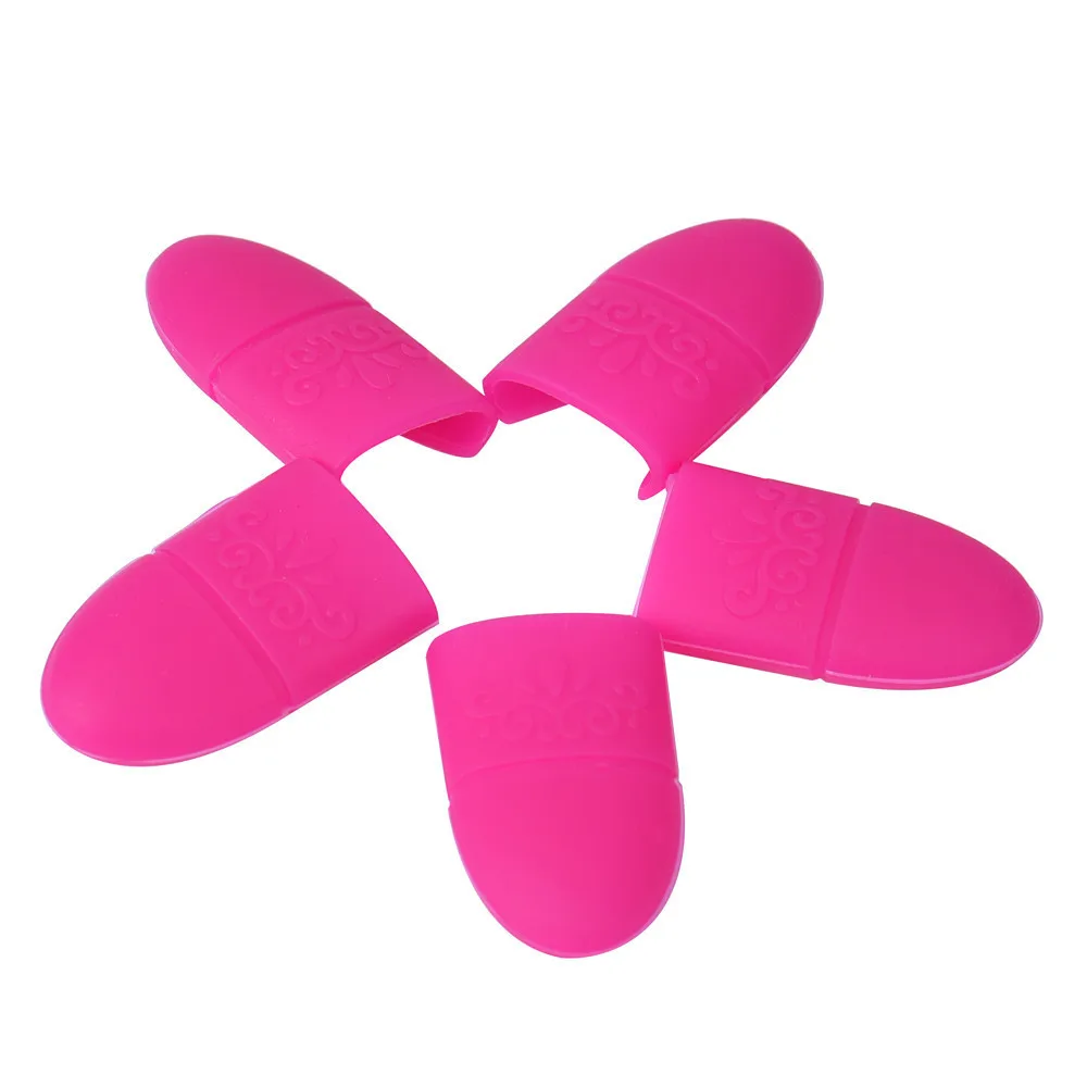 

Silica Gel Nail Soak Off UV Gel Art Polish Remover Wrap Cap for Women Makeup Nail Art tools manicure set Random Color 5pcs/set