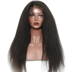 Шелк базы Full Lace человеческих волос парики странный прямо предварительно сорвал волосяного покрова бразильский Волосы remy парик с ребенком