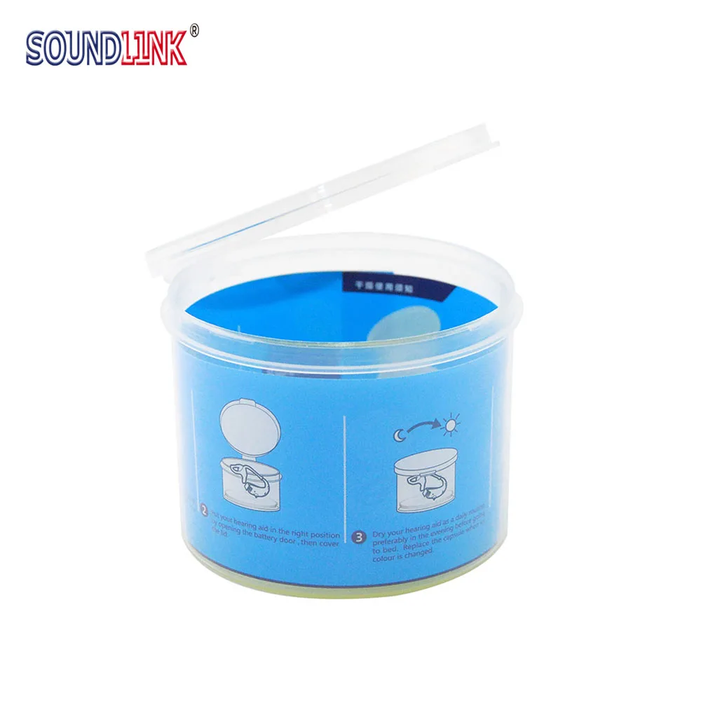 

Clear Hearing Aid Drying Jar Dry Cup Works with Desiccant Drying Capsules (Drying Cup only)
