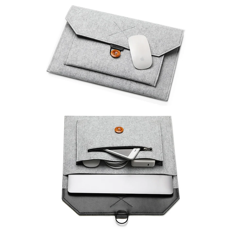 Estojo portátil de feltro para notebook, capa
