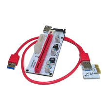 

60cm Molex 4Pin riser SATA 6PIN PCI-E riser PCI Express Riser Card 1x to 16x USB 3.0 Cable For video card Mining Bitcoin Miner