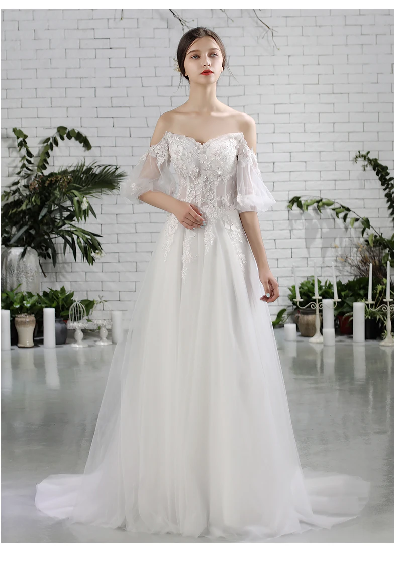 Boho Vintage Lace A-line Wedding Dress