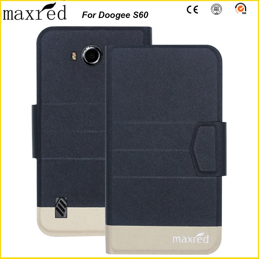 

Maxred 5 Colors Original! Doogee S60 Case High Quality Flip Ultra-thin Luxury Leather Protective Case For Doogee S60