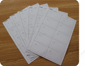 

0.5mm 13.56mhz 1K s50 inlay or tk4100 2*5 pvc glossy inlay for 13.56mhz smart card laminated Free shipping 2000