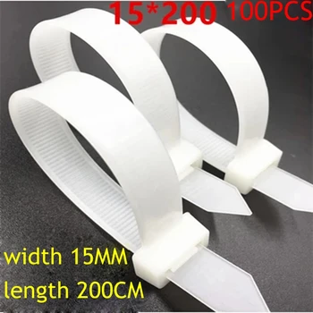 

100pcs/lot 15MM wide cable tie Nylon cable tie 15*200 plastic fixing tape
