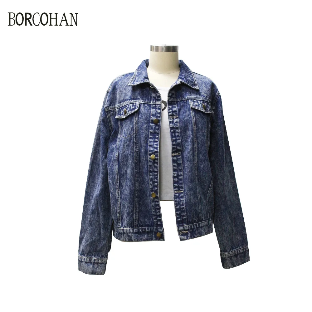 

Spring and autumn new denim jacket handsome retro wash do old loose coat yk134