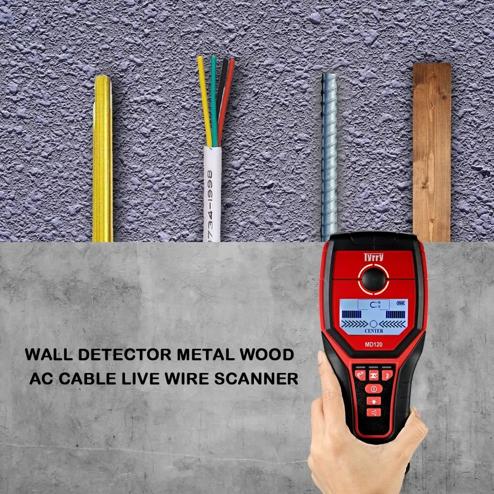 

Metal Detector underground Multi-functional Digital Wall Detector pinpointer Metal Wood Studs Finder AC Cable Live Wire Scanner