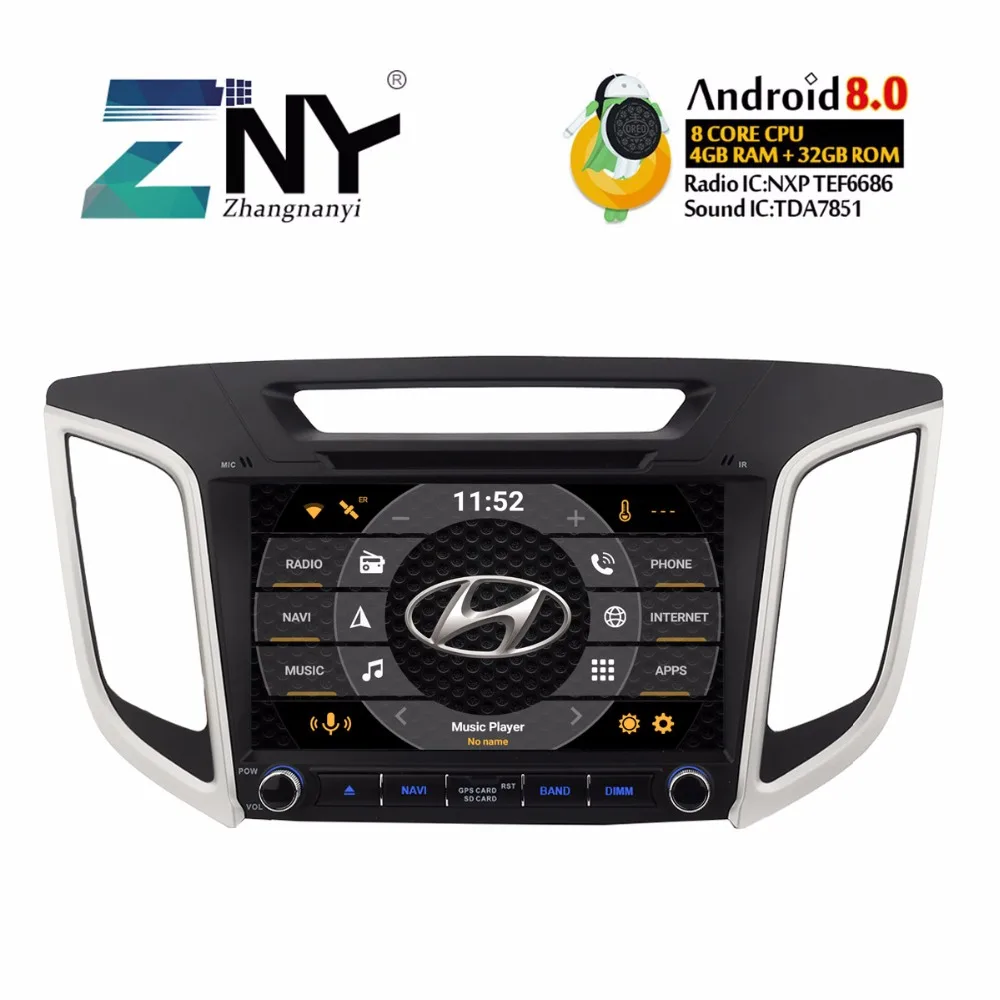 

9" Android 8.0 Car DVD Auto Radio For Hyundai Creta IX25 2014-2018 GPS Navigation 2Din Multimedia FM RDS WIFI Audio Video Stereo