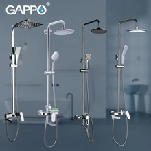 GAPPO Shower System Bathroom Shower Set Faucet Taps Bath Mixer Bathtub Faucet Set Waterfall Shower Set Chrome Rain Shower Head chrome finished bathroom widespread waterfall bathtub filler faucet mixer with hand shower set