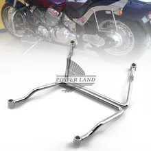 Мотоциклетная хромированная седельная сумка с креплением для Yamaha V-Star Dragstar 400 650 Classic& V-star XVS1100