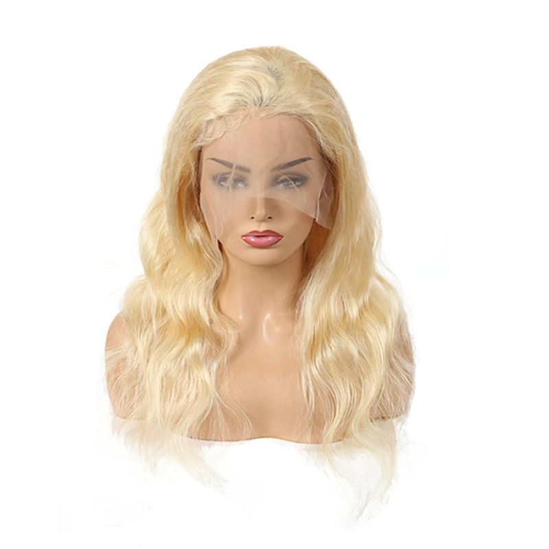 Ali queen волосы полностью кружевные человеческие волосы парики 10-26 дюймов 150% плотность девственные бразильские объемные волны натуральный цвет/Блонд парик - Цвет волос: #613