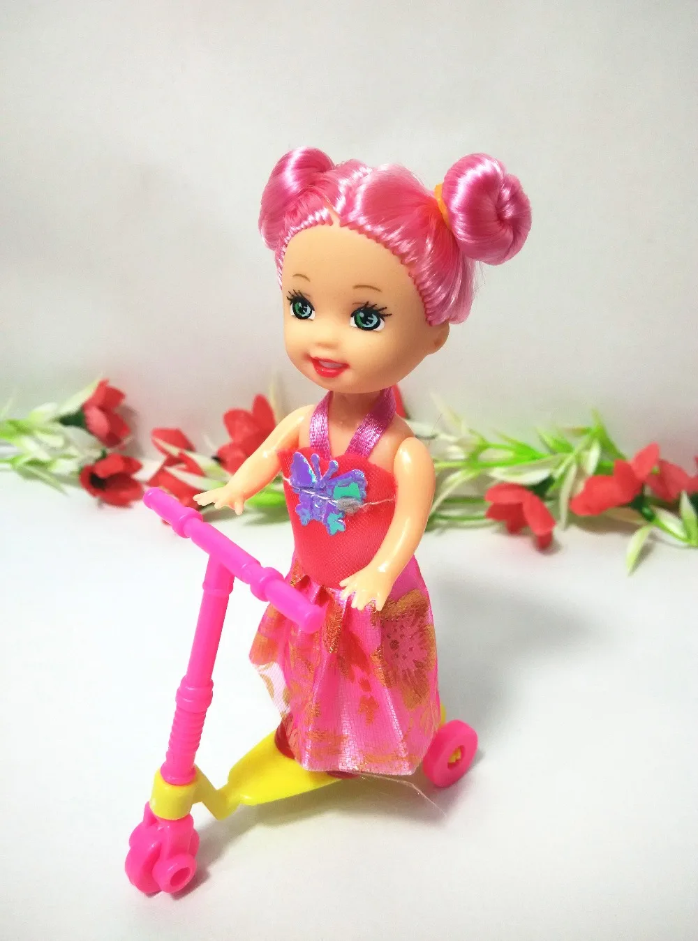 2pcs Kids Baby scooter Mini font b Toy b font for Barbie Accessories Girls Birthday Gifts