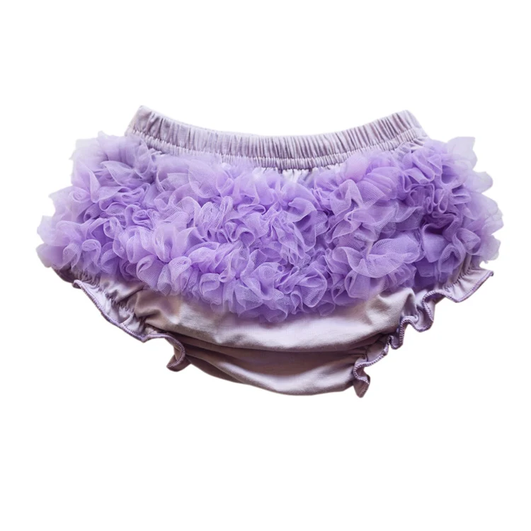Прямые продажи с фабрики, разноцветные шифоновые хлопковые шаровары с оборками для маленьких девочек детские шаровары летние белые шаровары для малышей - Цвет: Lavender