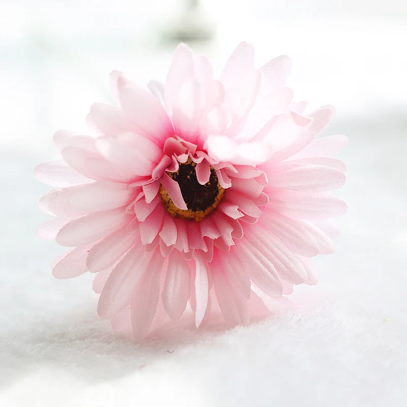 Подсолнух 1 шт. Гербера украшение для комнаты Цветочная композиция искусственный цветок высокая имитация африканская ромашка шелковые цветы - Цвет: Pale pink