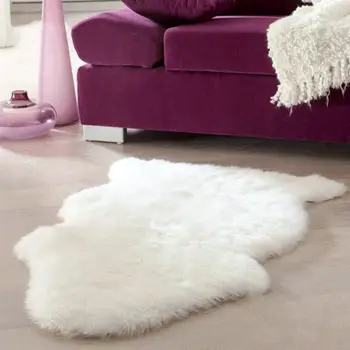 

Artificial Sheep Skin Carpet Comfortable Chair Sofa Cover Rugs Warm Hairy Carpet Seat Pad Fluffy Rugs 60cmx90cm For Living Room