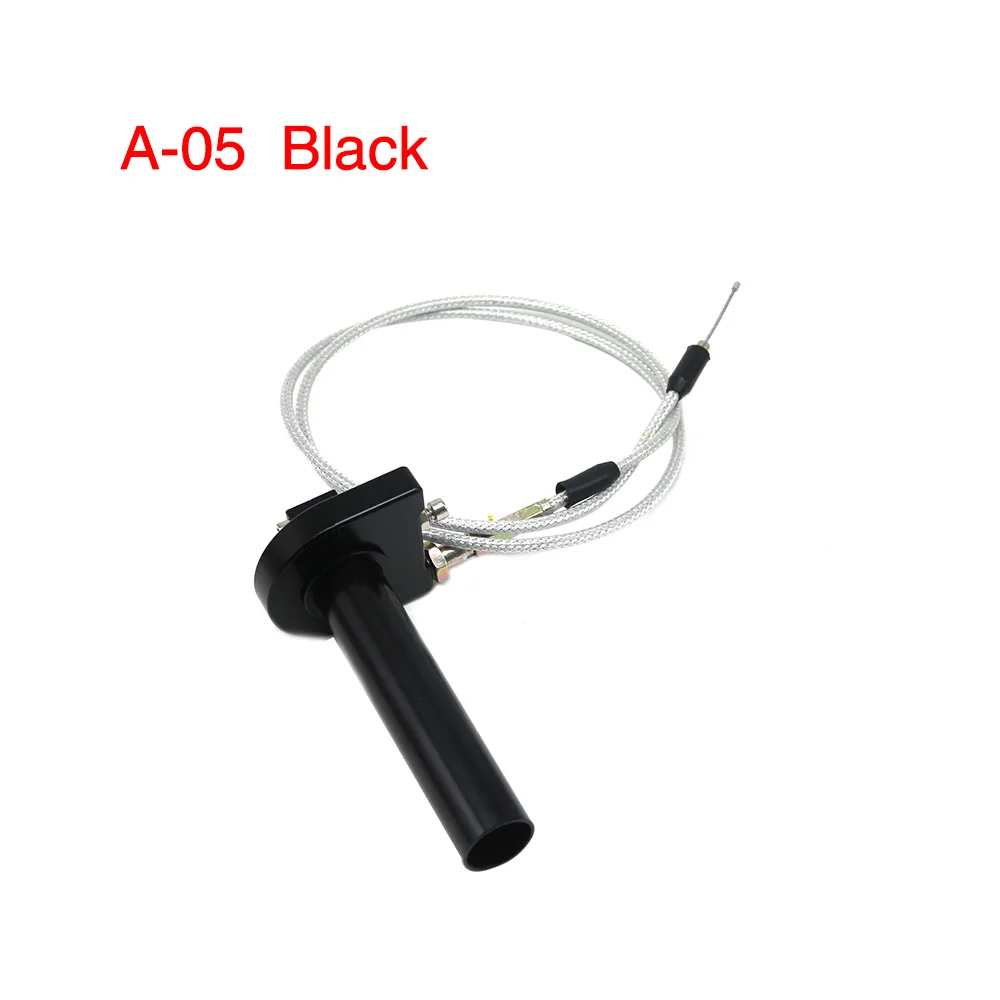 Alconstar 7/8 ''22 мм рукоятка дроссельной заслонки с кабелем рукоятка мотоцикла рукоятка дроссельной заслонки с ЧПУ сплав твист газовая рукоятка дроссельной заслонки - Цвет: A-05 Black