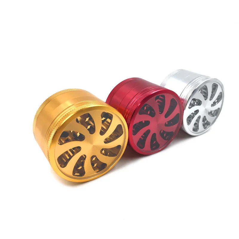 

Creative and fashionable metal four-layer herb grinder, new type weed grinder, smoking weed accessories, free delivery