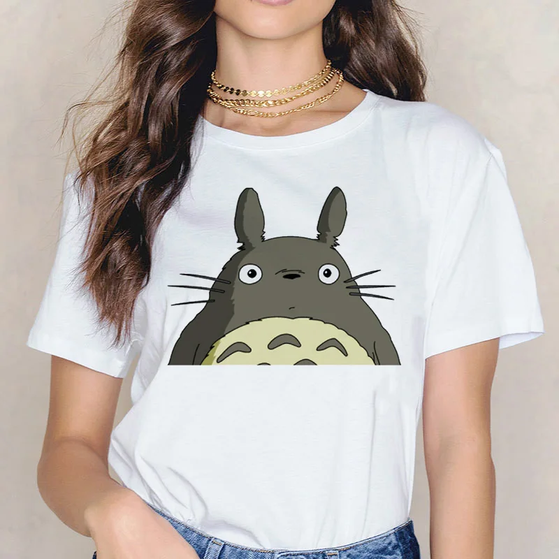 3909 Футболка Totoro Spirit Out Хаяо Миядзаки из мультфильма Studio Ghibli femme женская футболка с японским аниме, женская одежда с аниме - Цвет: 3909