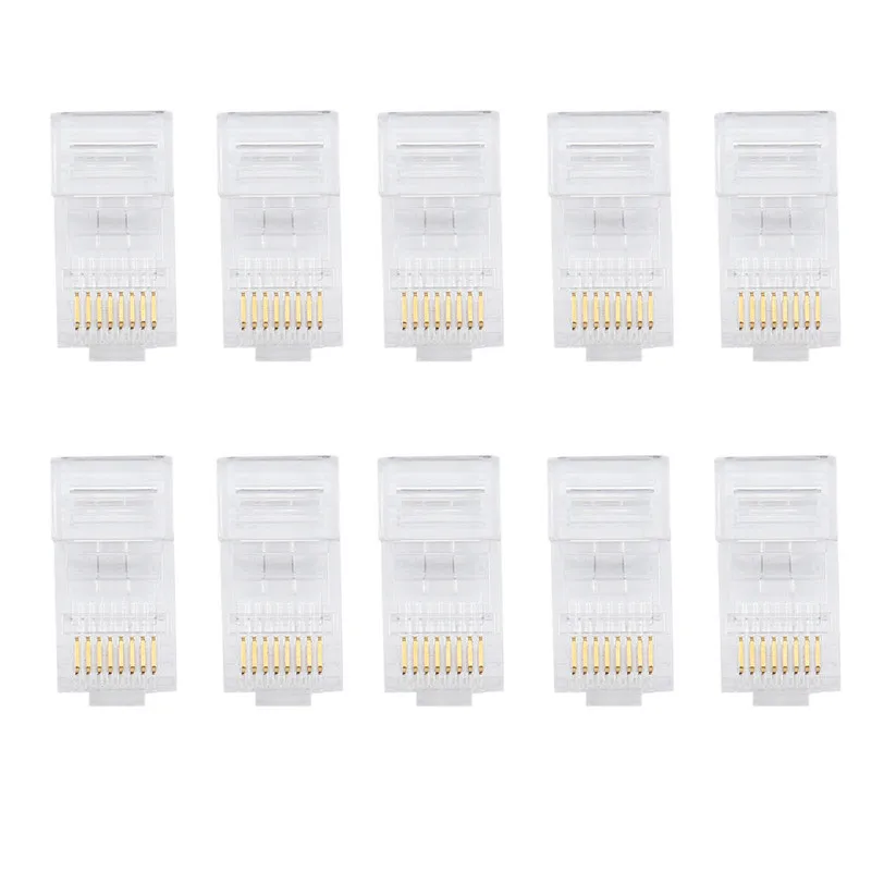 

20PCS Cat5 Cat5e Network Connector rj45 Metal Cable Modular Plug Terminals Professional Drop Shipping Futural Digital JUN16