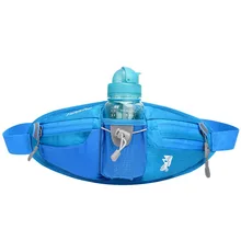 Unisex Outdoor Sport Nylon Waist Bag Water Kettle Pockets Breathable for Running Mountain Climbing Running Activities