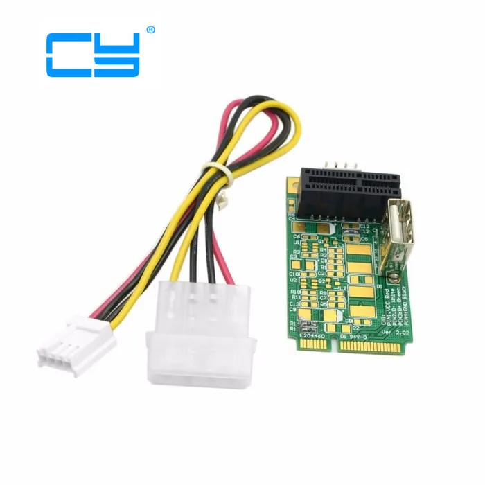 Бесплатная доставка Мини PCI-E к x1 pci Express 1X Удлинительный шнур мини pcie Адаптерная