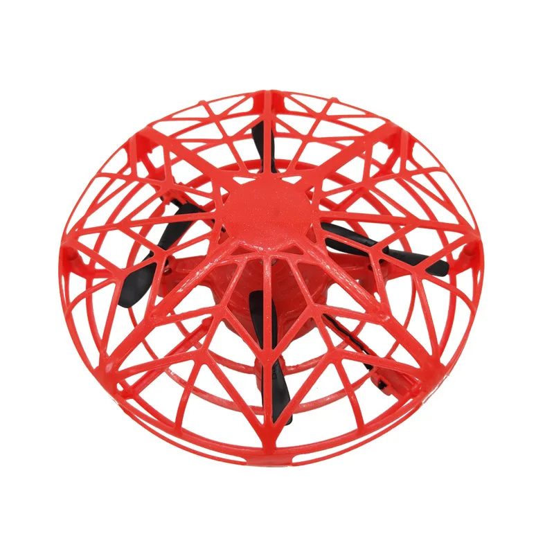 Анти-столкновения Летающий вертолет Ручной индукции Дрон НЛО самолет зондирования мини электронные дети летают НЛО детские игрушки - Цвет: A-red