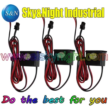 

High quality15pcs/ lot-Waterproof 12V el cable inverter, load1- 5 meters el 10X10CM EL PANEL INVERTER free shipping