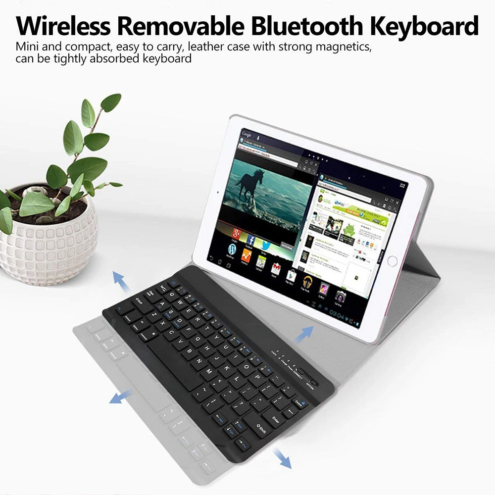 Для нового iPad Pro 11 чехол с беспроводной Bluetooth клавиатурой Smart из искусственной кожи 360 полный защитный чехол для iPad Pro 11 дюймов