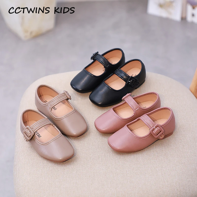 

Kids Shoes 2019 Autumn Girls Black Leather Shoes Baby Children Fashion Princess Pink Mary Jane Toddler Brand Party Flat GM2382