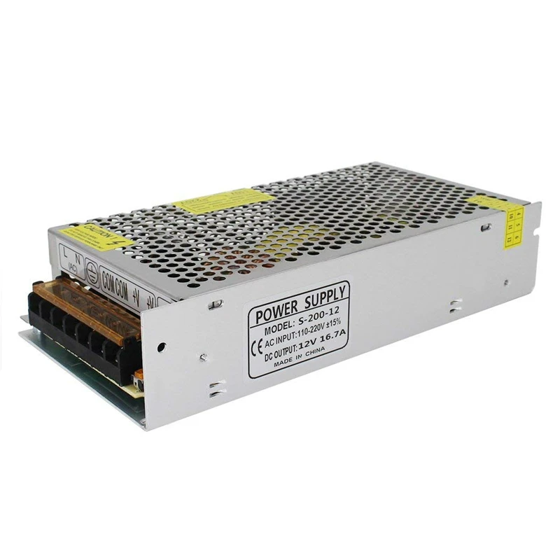 Power Supply Source 12V 16.7A 200W Led Driver For LED Strip Transformer Adapter Switching PowerSupply 12 V Lighting Transformers | Лампы и