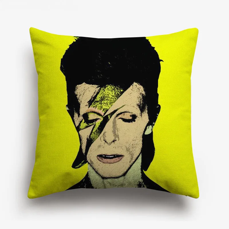 Наволочка для подушки с изображением Дэвида Боуи рок-н-ролла, музыкальная звезда, поп-художественная Подушка, наволочки для дома, декоративная наволочка для дивана, дивана - Цвет: H