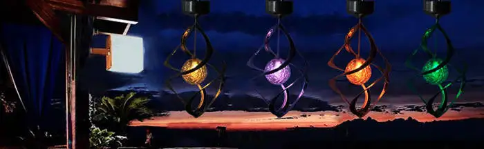 Crystal Ball Solar Wind Chime Light 12